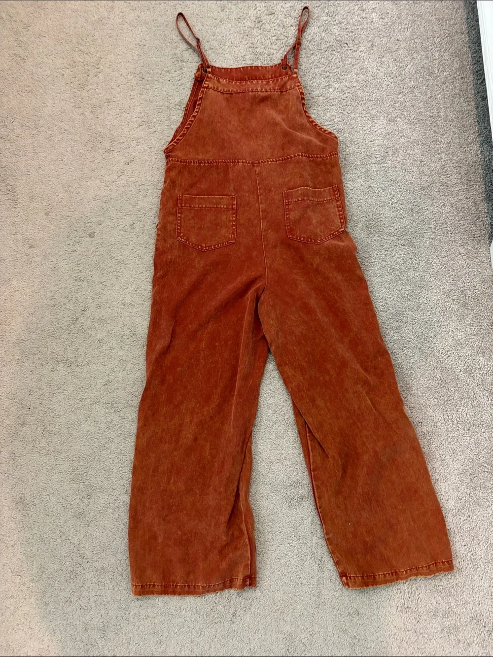 Xtraordinary Rust Orange Corduroy Kids Overalls